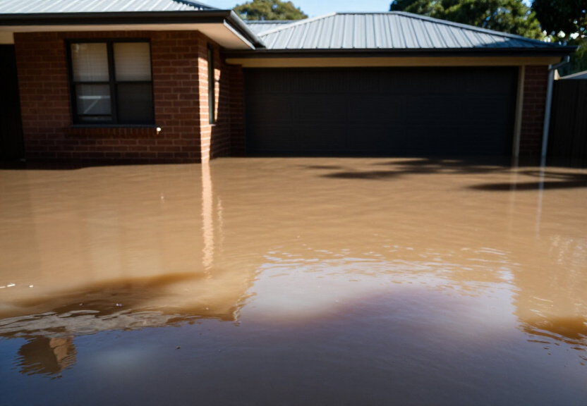 Before and after flood cleanup